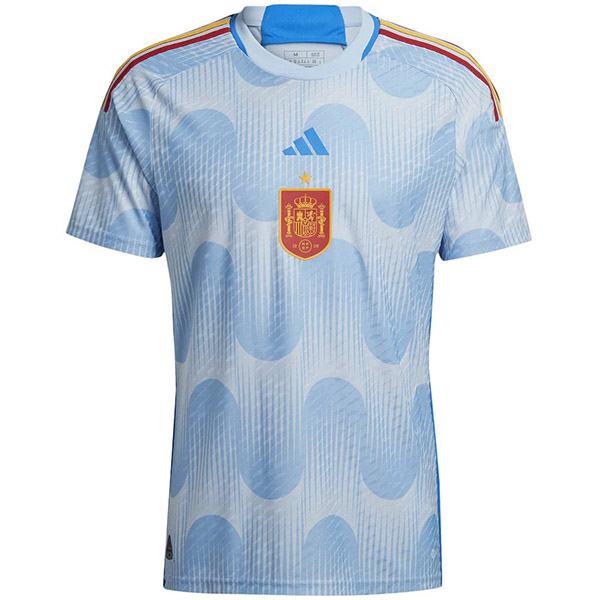 Spain away jersey soccer uniform men's second football kit tops sports shirt 2022 world cup